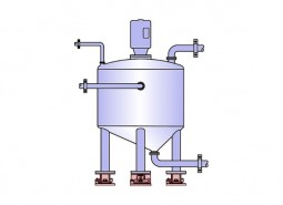 Scaime cuve melangeur tuyaux rigides