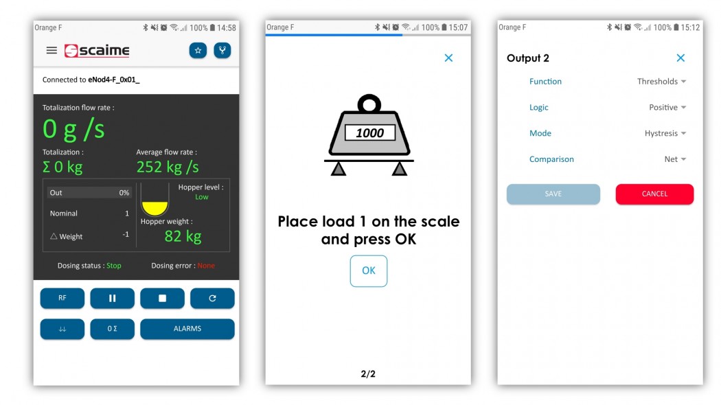 eNodApp Android mobile application for SCAIME eNod4