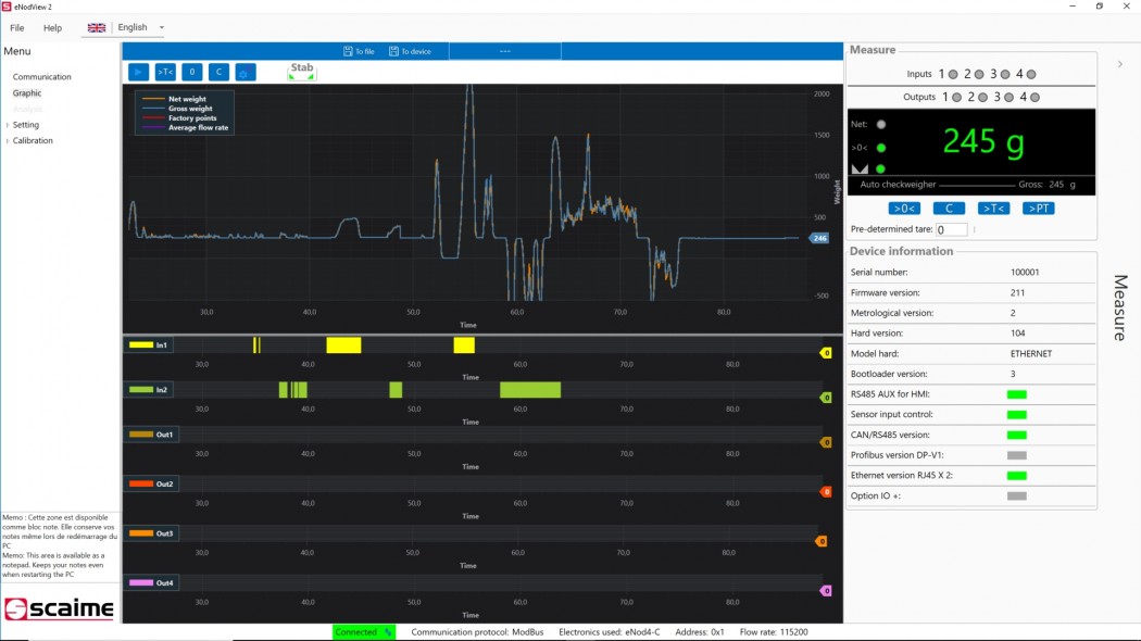 eNodView 2 scaime software